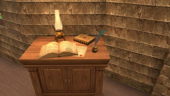 Wizard House 2 Floors 3D Model