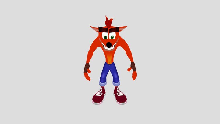 Xbox - Crash Bandicoot Wrath of Cortex - Crash B 3D Model