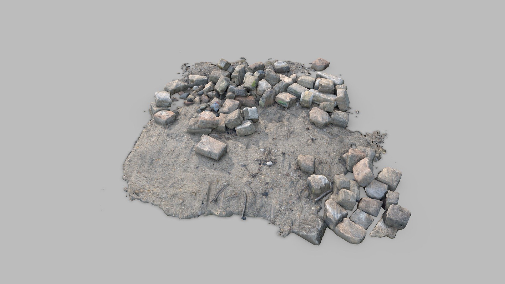 Ground Bricks | Photoscan | Mid Poly | Download