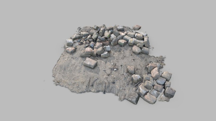 Ground Bricks | Photoscan | Mid Poly | Download 3D Model
