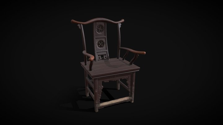 Antique Chinese Chair 3D Model