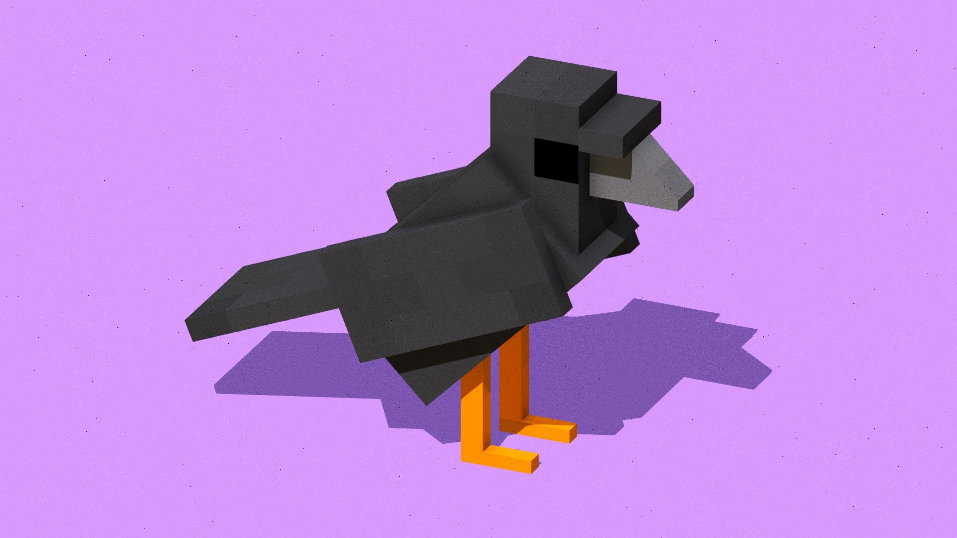 Crow - Minecraft style - 3D model by lepos 3D (@lepos) [519f990 ...