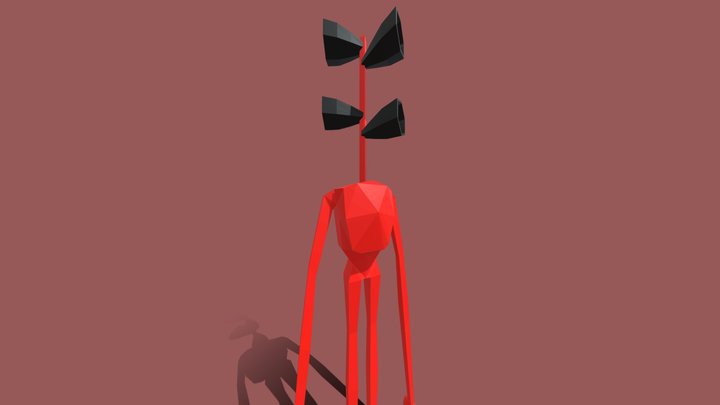 Blood Siren Head 3D Model