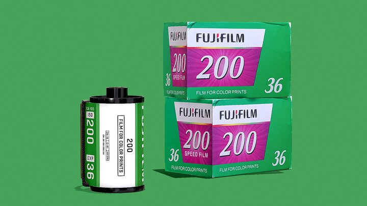 Fujifilm C200 film roll 3D Model