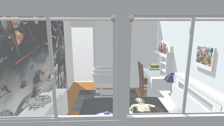 Kid's Room Design 3D Model
