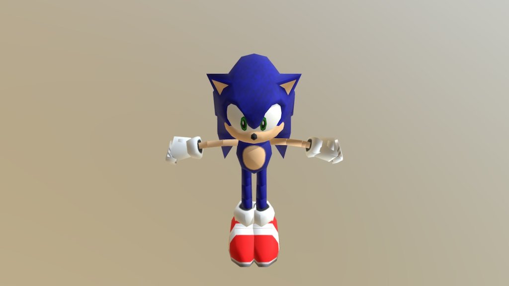 Sonic The Hedgehog (Sonic Adventure) - 3D model by ZanDaGames [51a0e66 ...