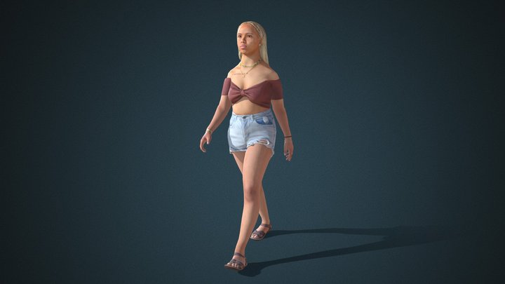 Facial & Body Animated Casual_F_0043 - ActorCore 3D Model