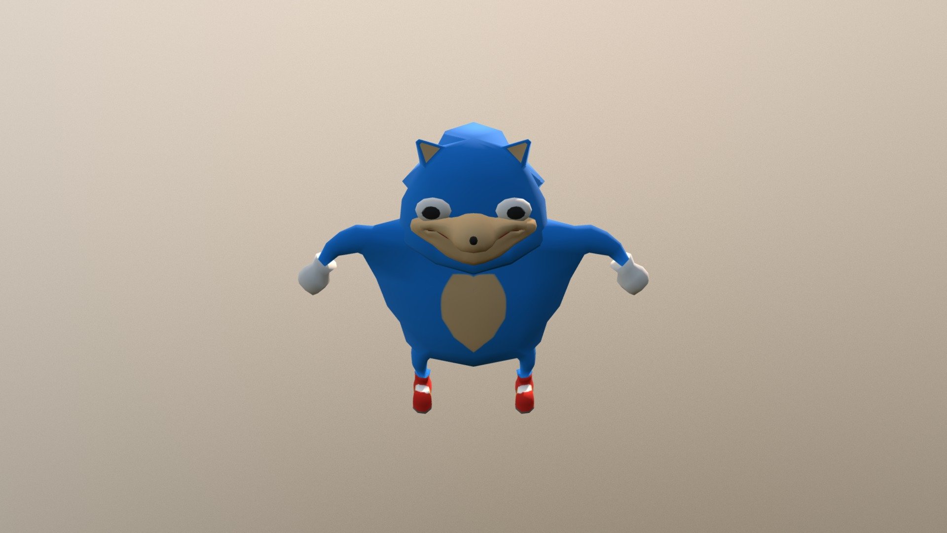 Ugandan Sonic Download Free 3d Model By Glubby Glubby 51a2837 Sketchfab