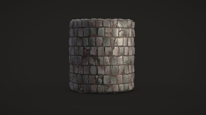 Stone Path Material 3D Model