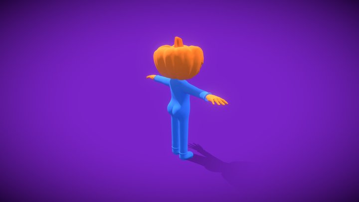 Popo Stickman Pumpkin 3D Model
