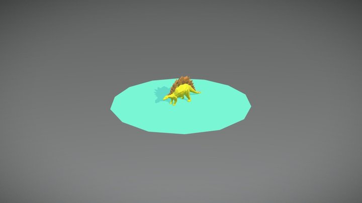 Low Poly Stegosaurus 3D Model