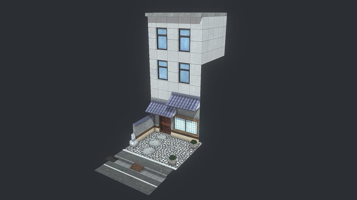 Japanese Street Section B - Doctors 3D Model