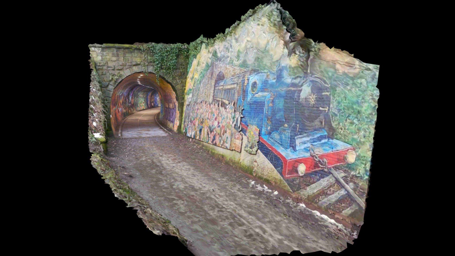 Colington Tunnel Mural, Edinburgh, Scotland Download Free 3D model by