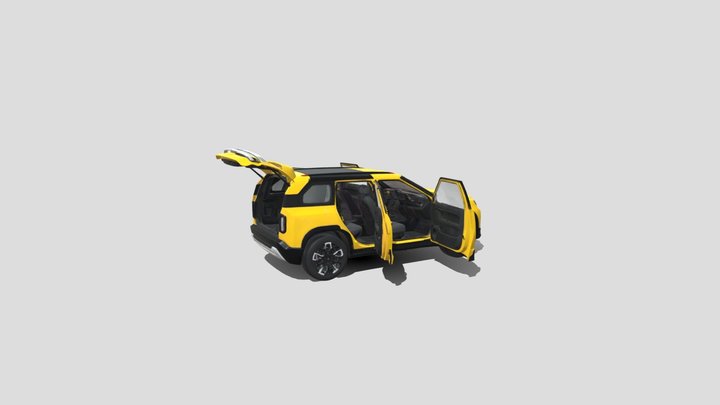 Yellow SUV Adventure Car 3D Model Free – Kostenloses 3D-Modell STL