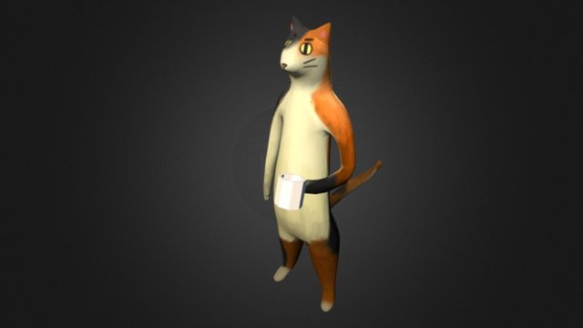 Standing Cat 3D Model