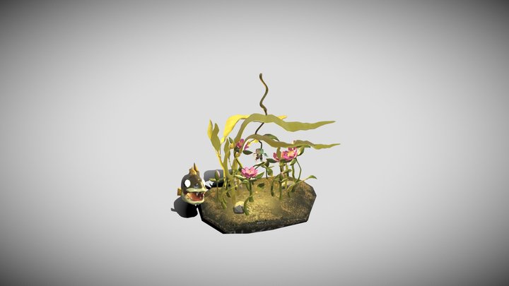 Final Composition underwater scene 3D Model