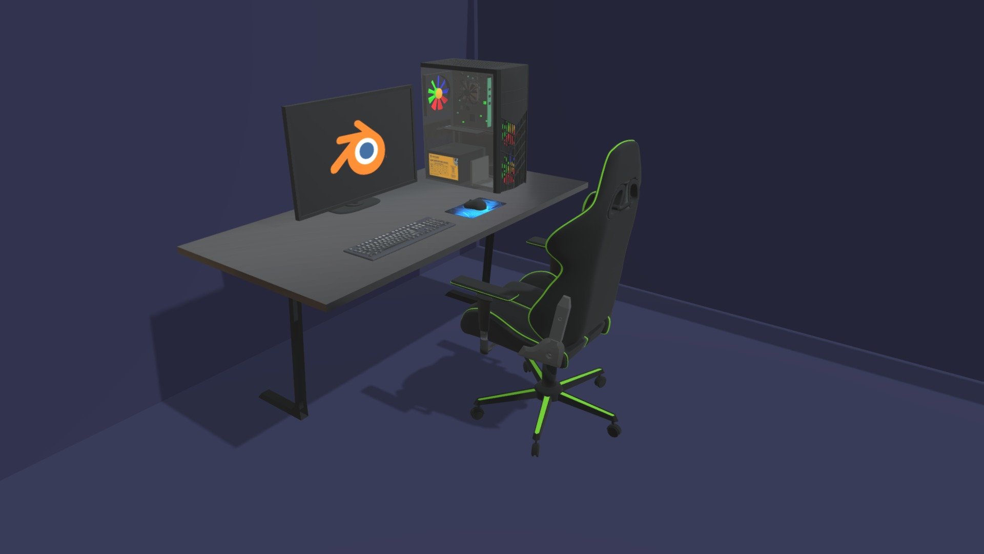 Gaming PC setup - Download Free 3D model by Aditya31641 [51a8791 ...
