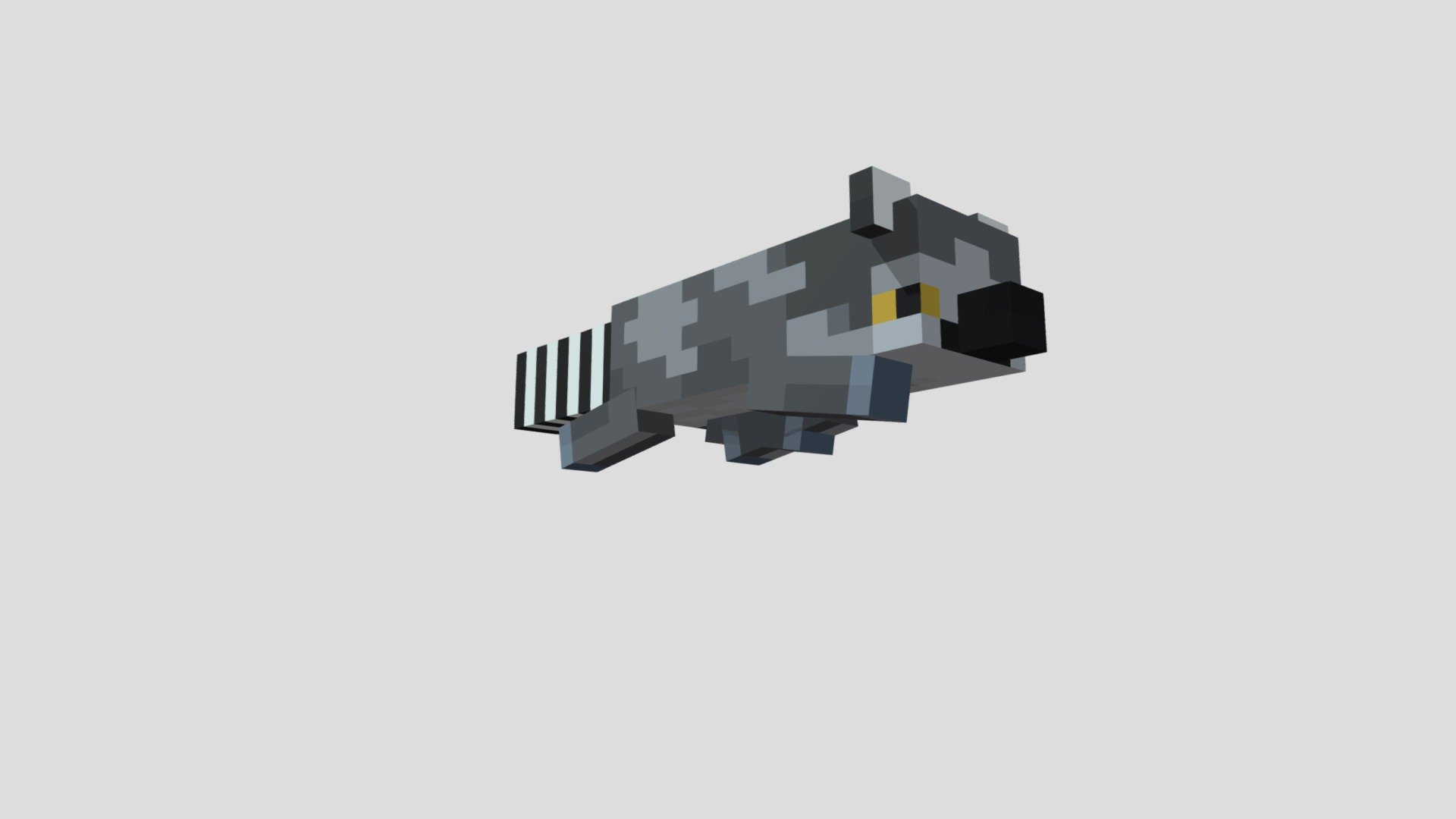 Ring-Tailed Lemur (Minecraft) - Download Free 3D model by dinolover4242