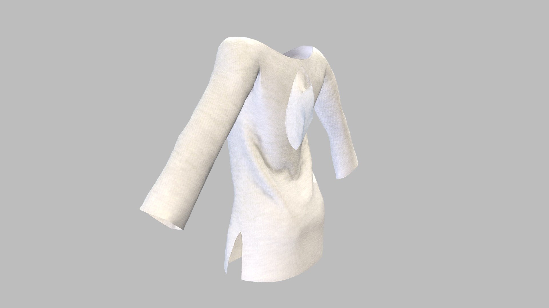 Female Off Shoulder Beach Tunic - Buy Royalty Free 3D model by 3dia ...