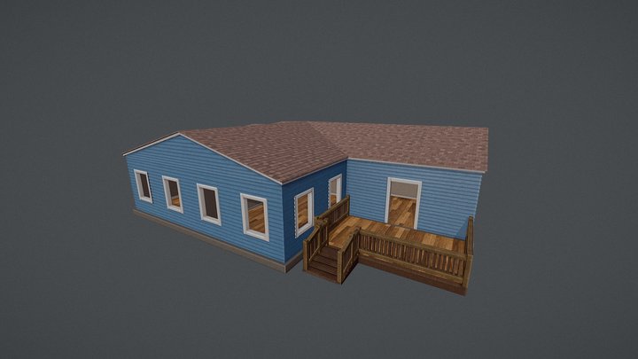 House with Interior... and Porch 3D Model