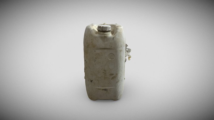 Old Dirty Plastic canister 3D Model