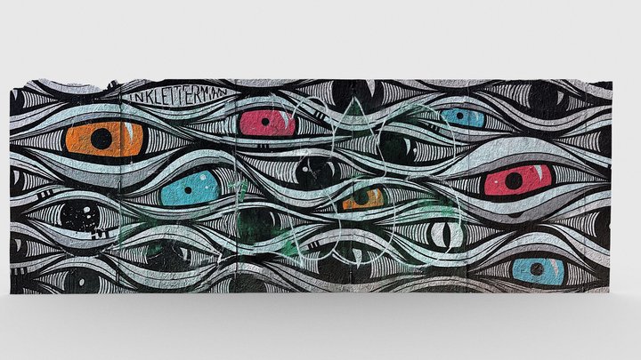 San Francisco mural: Eyes (Hayes Valley) - 4 – Free 3D Model STL