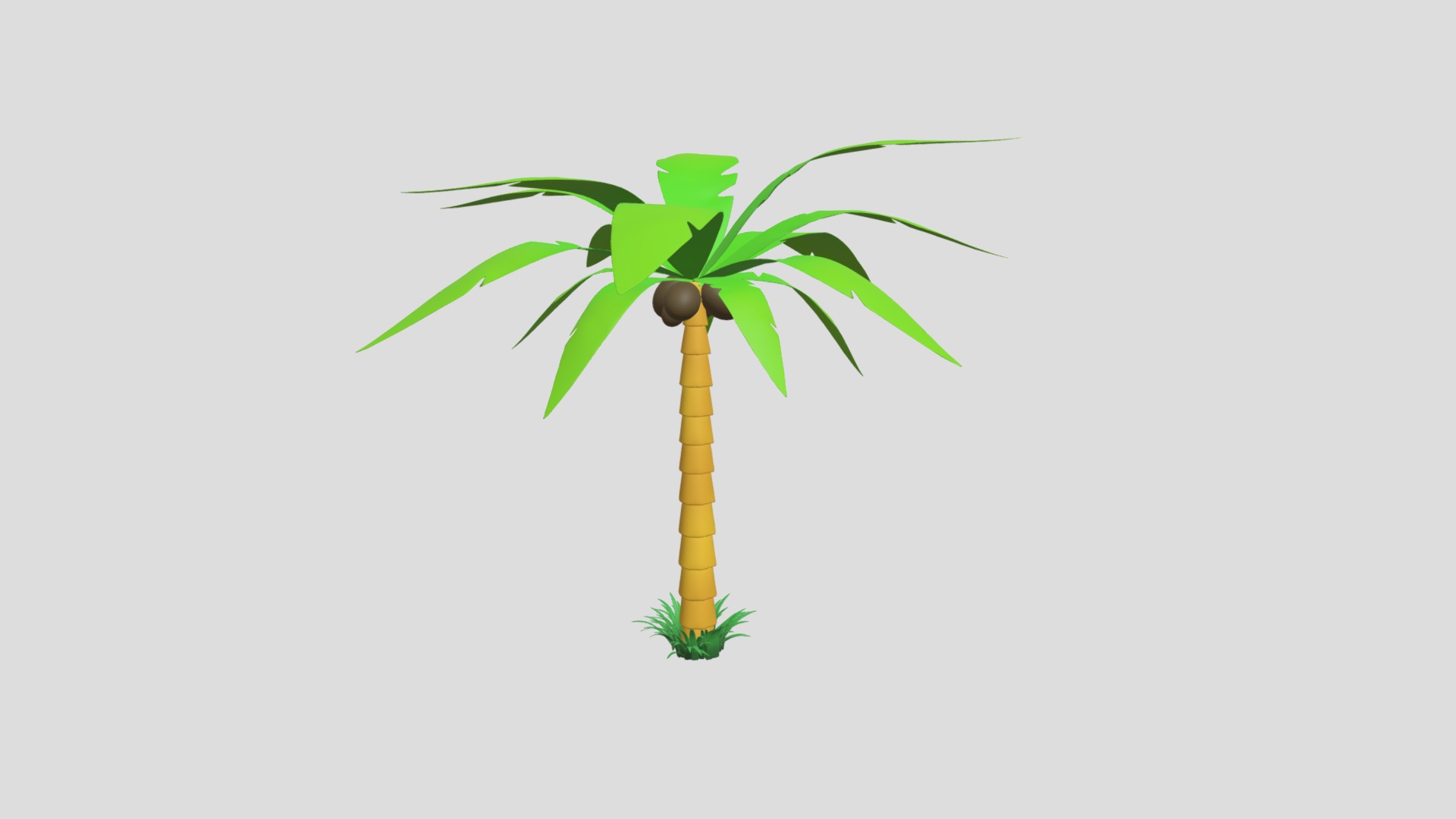3D model Palm Tree - This is a 3D model of the Palm Tree. The 3D model is about a plant with a long stem.