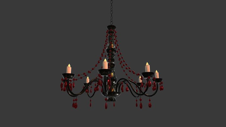 Victorian Style Chandelier 3D Model
