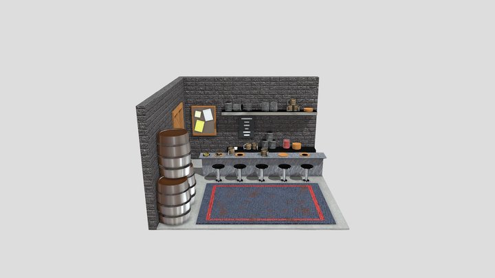 Cenário Medieval 3D Model
