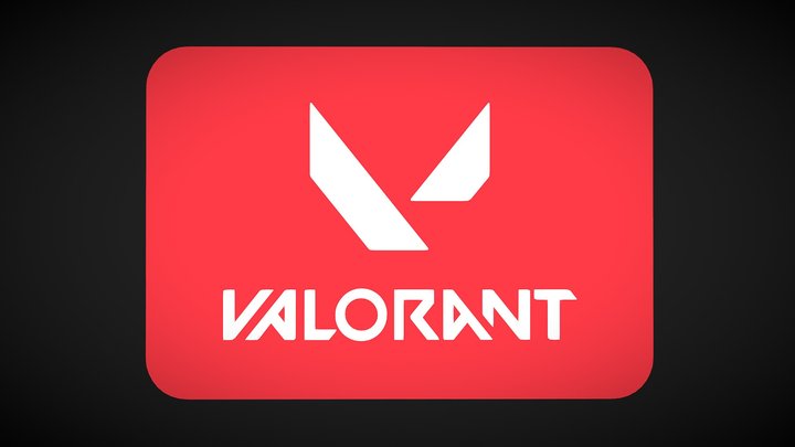 Valorant-logo-3d 3D models - Sketchfab
