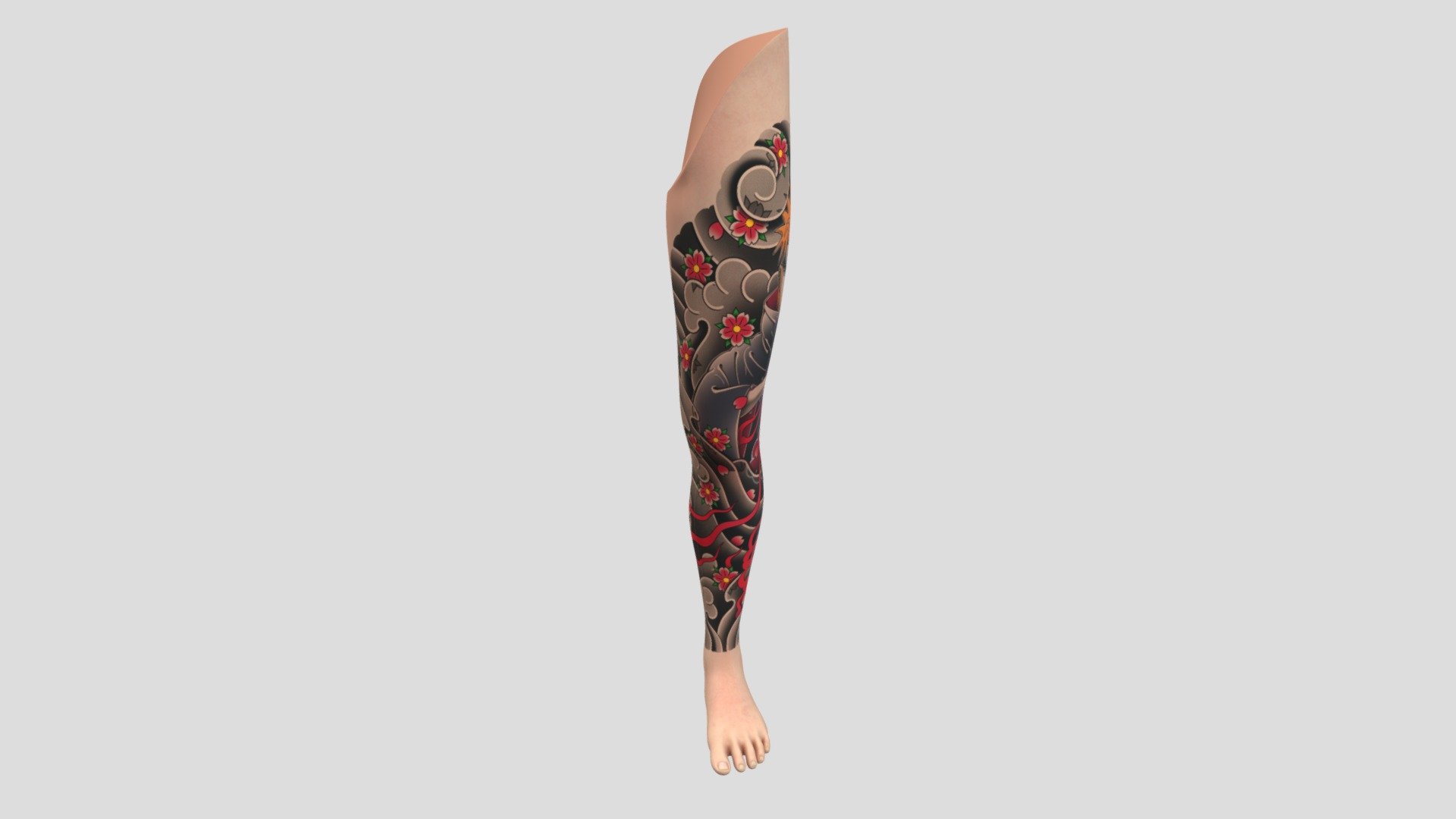 Custom_Akatsuki_Pain_Leg - 3D model by Asikata [51b5dcb] - Sketchfab