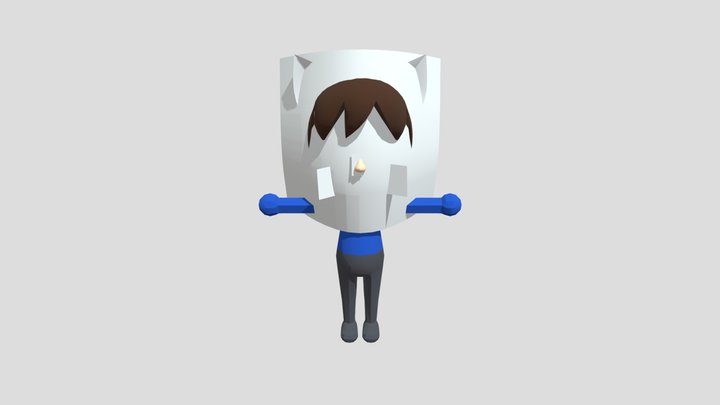 Dominik Mii Humanized Cat - T-Pose 3D Model