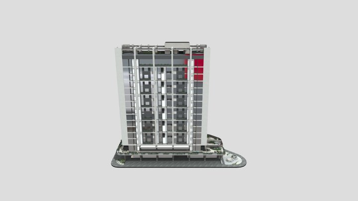Torre Garten Escala Reducida Espejo 3D Model