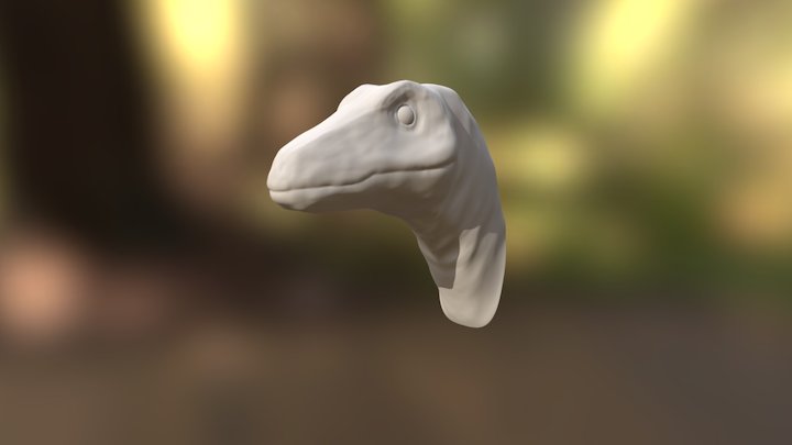 Velociraptor sculpture (Matcap) 3D Model