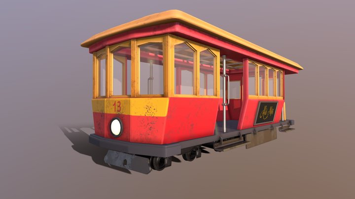 Stylized Train 3D Model