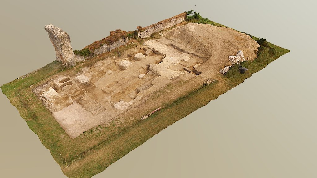 Site de fouille, abbaye de Saint Evroult