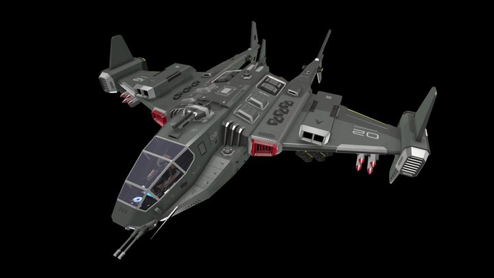 Space Bomber SB-02 3D Model