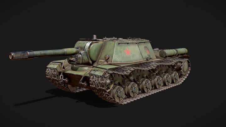Cоветская САУ СУ-152 3D Model