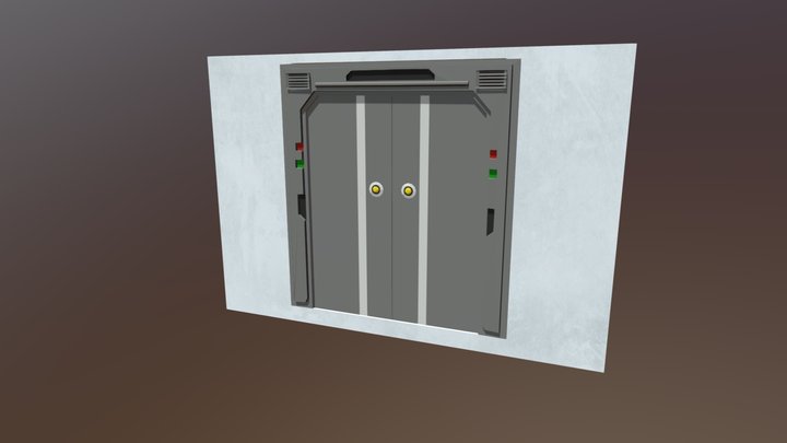 Animate Door 3D Model