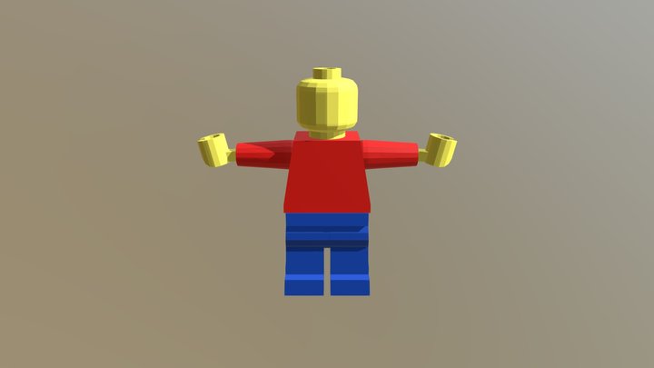 Brick Figure 3D Model