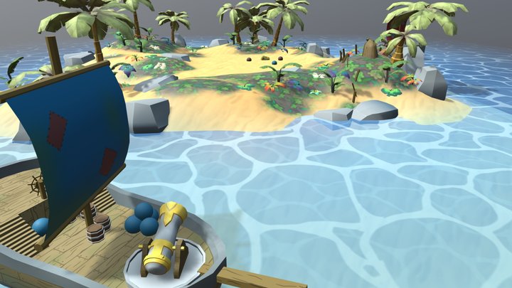 Island prototype for game 3D Model