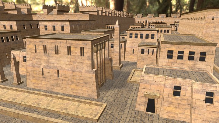 Egyptian City – Modelo 3D gratuito STL