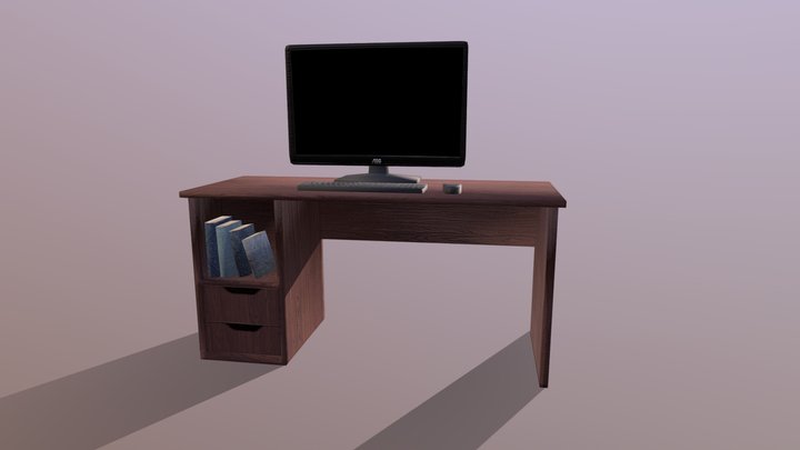 Computer Desk 3D Model