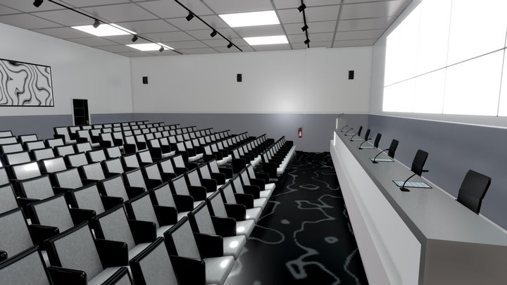 Press Conference Room 3D 3D Model