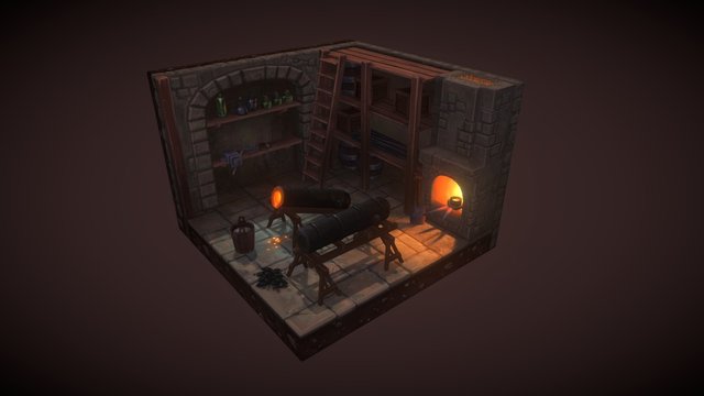 Cannon Foundry - Superflat Games 3D Model