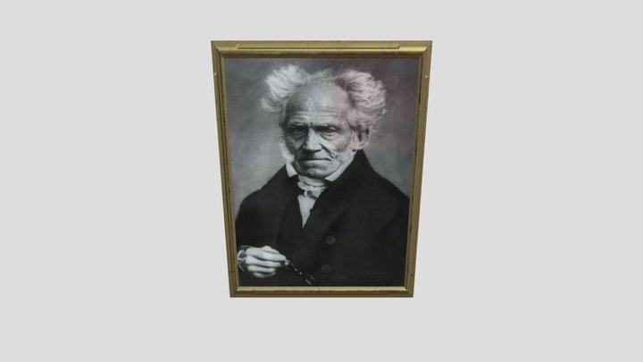 Schopenhauer Picture With Frame 3D Model