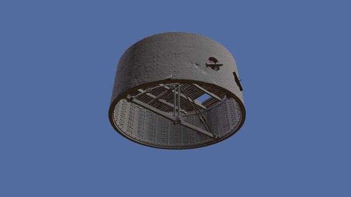 USS Monitor Turret 3D Model