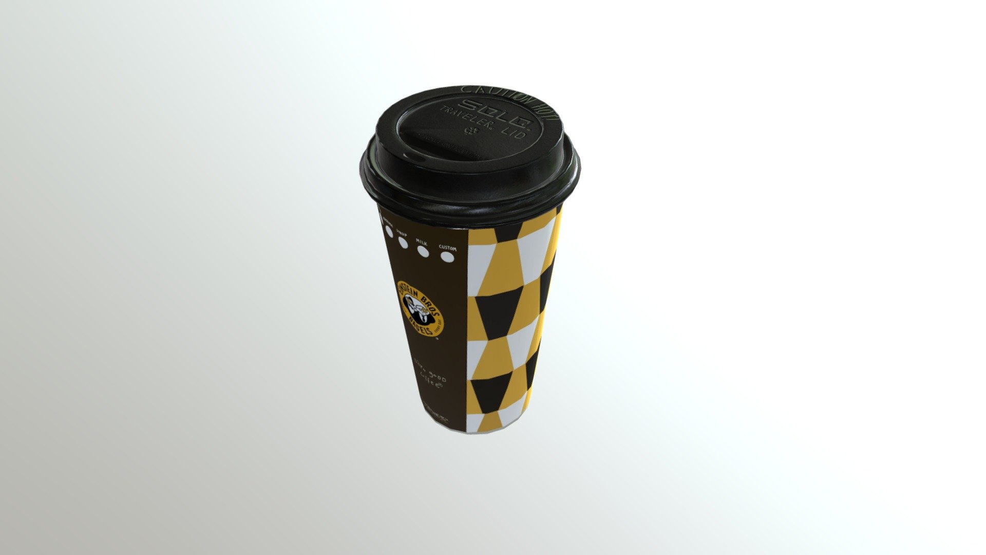Einstein Bros Coffee Cup 3D model by IceMaverick [51c2a96] Sketchfab