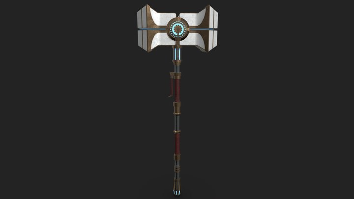 Arcane Jayce's Hammer 3D Model