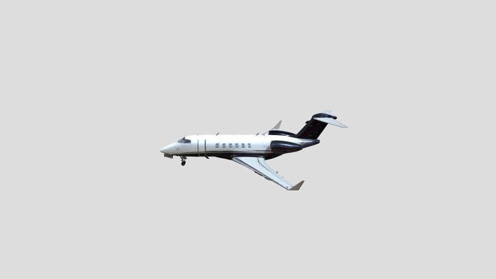 Challenger 350 Aircraft 3D Model